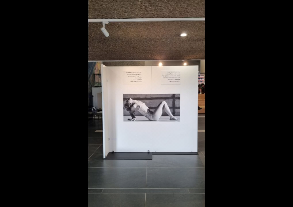 תערוכת הקולות שבגוף מוצגת בגלריית המבואה של הספרייה המרכזית ע"ש סוראסקי באוניברסיטת תל אביב, ינואר 2024