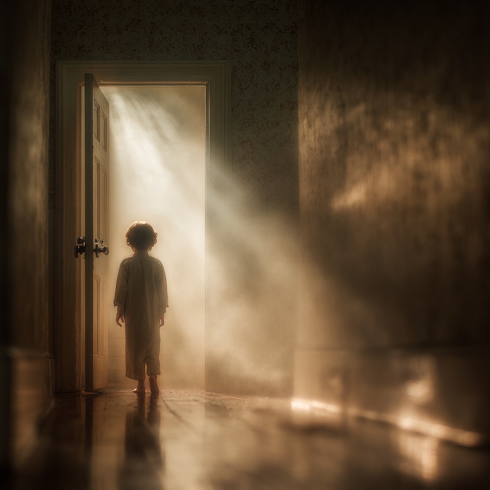 BOY OPEN DOOR OF LIGHT CR