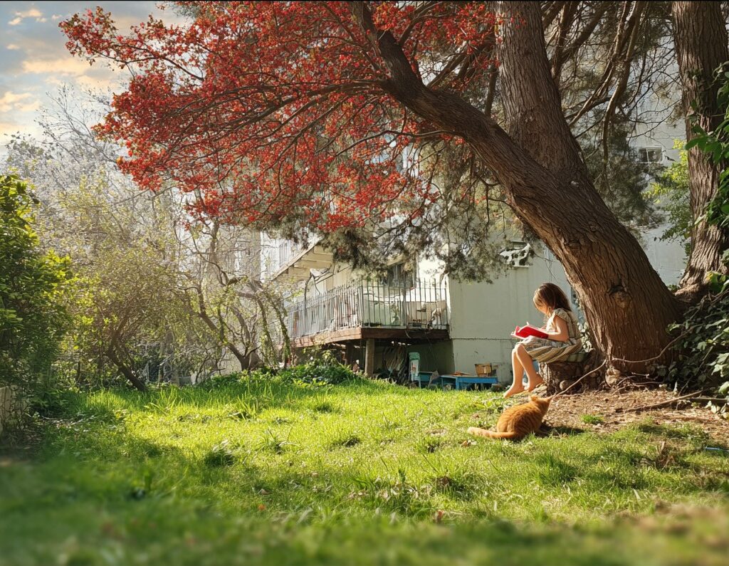 SMALL_GIRL_SITTING_ON_A_TREE