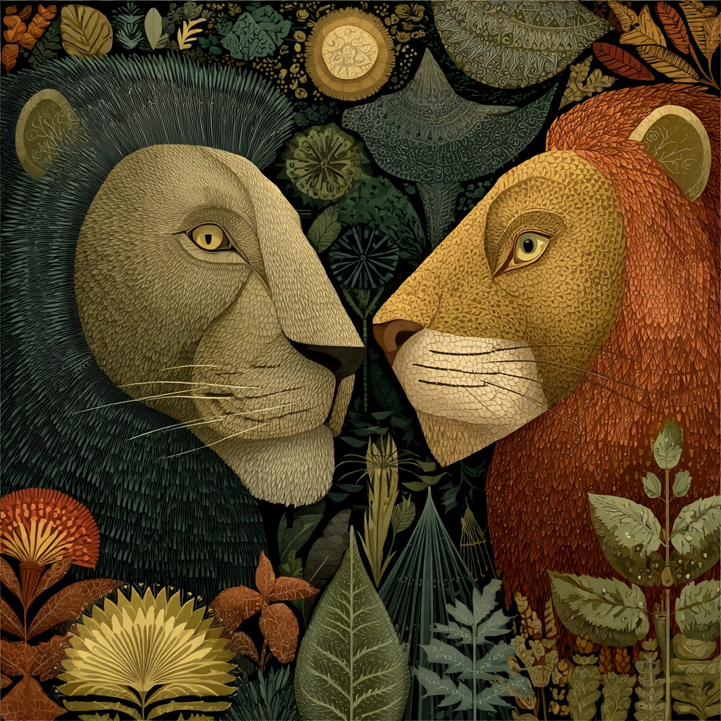 niki_make_me_walk_side_by_side_a_lion_in_a_wild_forest_cinema